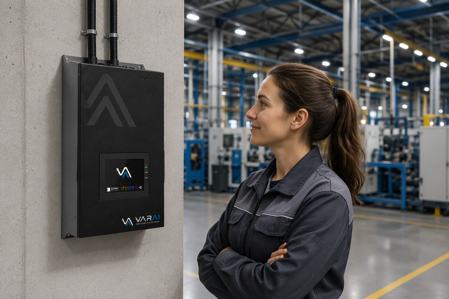 Kompensator energii biernej VARAI w instalacji przemysłowej